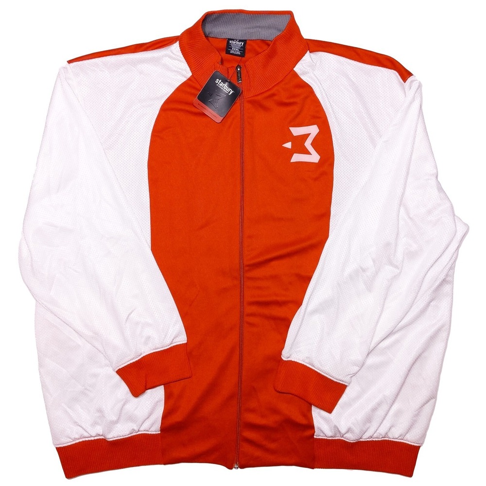 Vintage‎ STARBURY Full Zip Track Jacket Red White 3XL ~ New